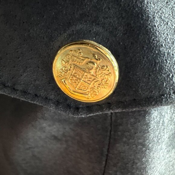 Vintage Danier Leather Grey Suede Button Down Bodycon Dress S - Picture 6 of 8